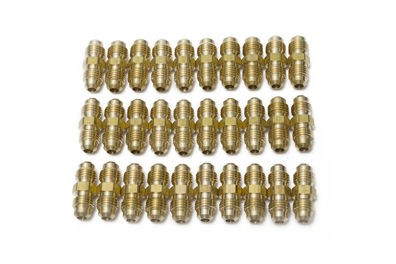 [Australia - AusPower] - LTWFITTING Brass 1/4" OD Flare Union,Brass Flare Tube Fitting(Pack of 30) 