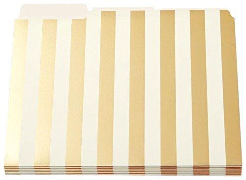 [Australia - AusPower] - Kate Spade Gold Stripe File Folders pack of 6 