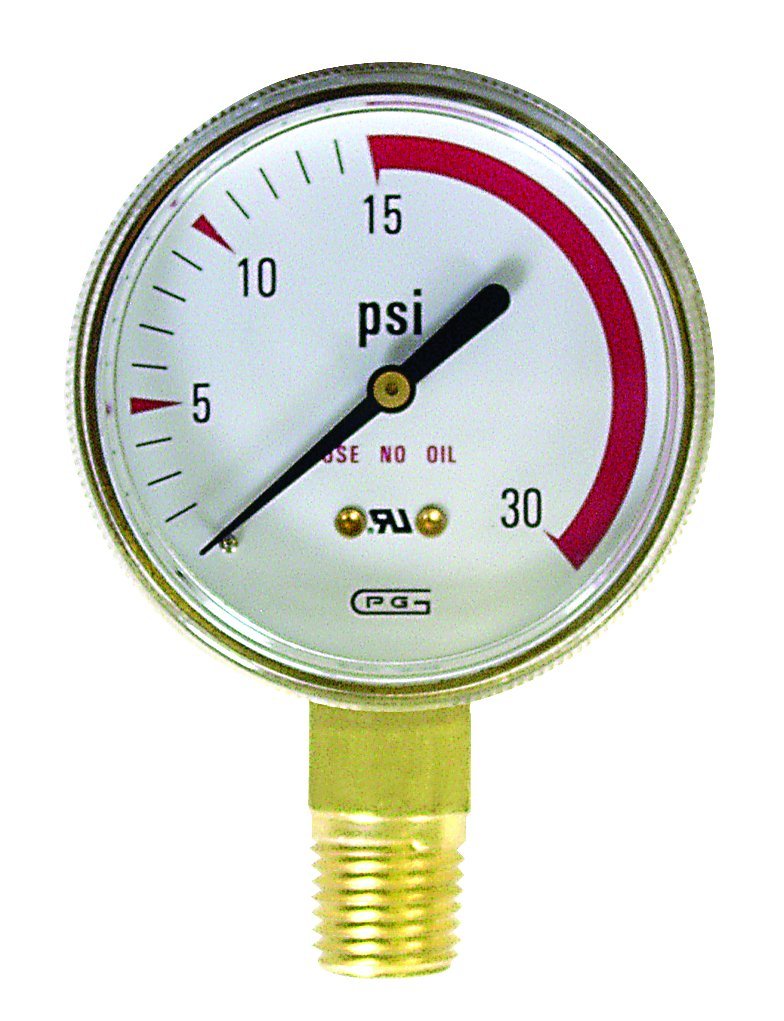 [Australia - AusPower] - Shark 12425 2-Inch All Gases-Gauge, 0.25-Inch NPT, 0-400 Pounds 