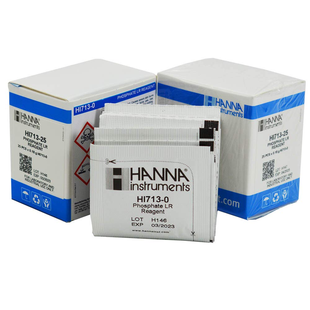 [Australia - AusPower] - Two Pack: Hanna Instruments HI 713-25 Reagents Phosphate for HI 713 Checker HC (Total of 50 Tests) 