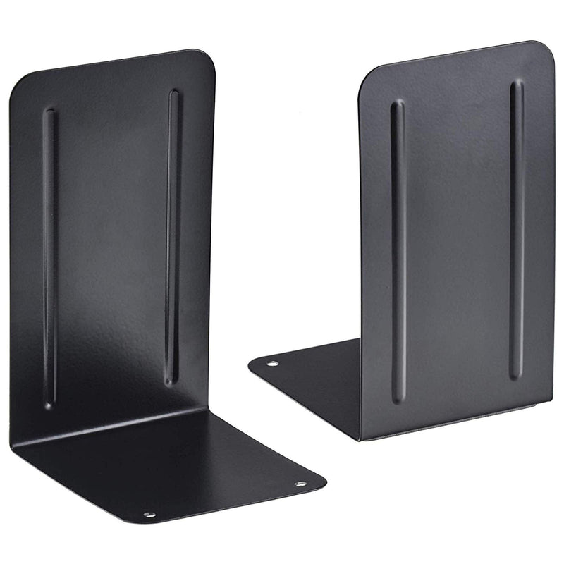 [Australia - AusPower] - Acrimet Premium Metal Bookends (Heavy Duty) (Black Color) (1 Pair) Black 