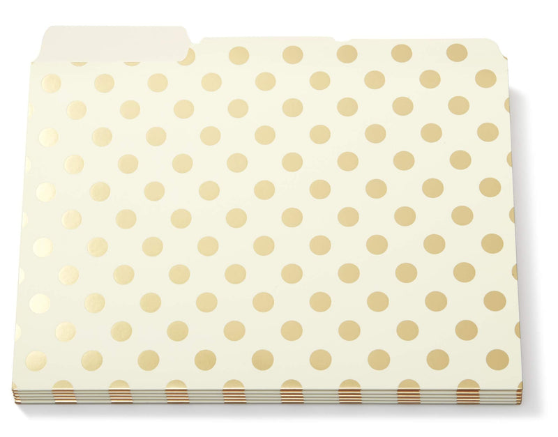[Australia - AusPower] - Kate Spade Gold Foil Dots File Folders set of 6 