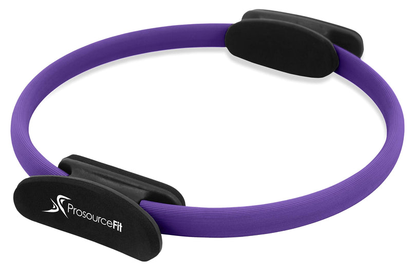 [Australia - AusPower] - ProsourceFit Pilates Resistance Ring 14" Dual Grip Handles for Toning and Fitness Purple 