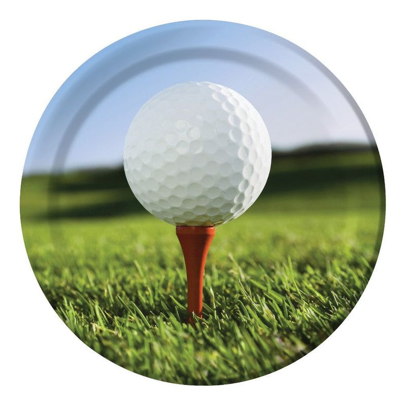 [Australia - AusPower] - Creative Converting Sports Fanatic Golf Sturdy Style Paper Dinner Plate, 8.75", Multicolor 