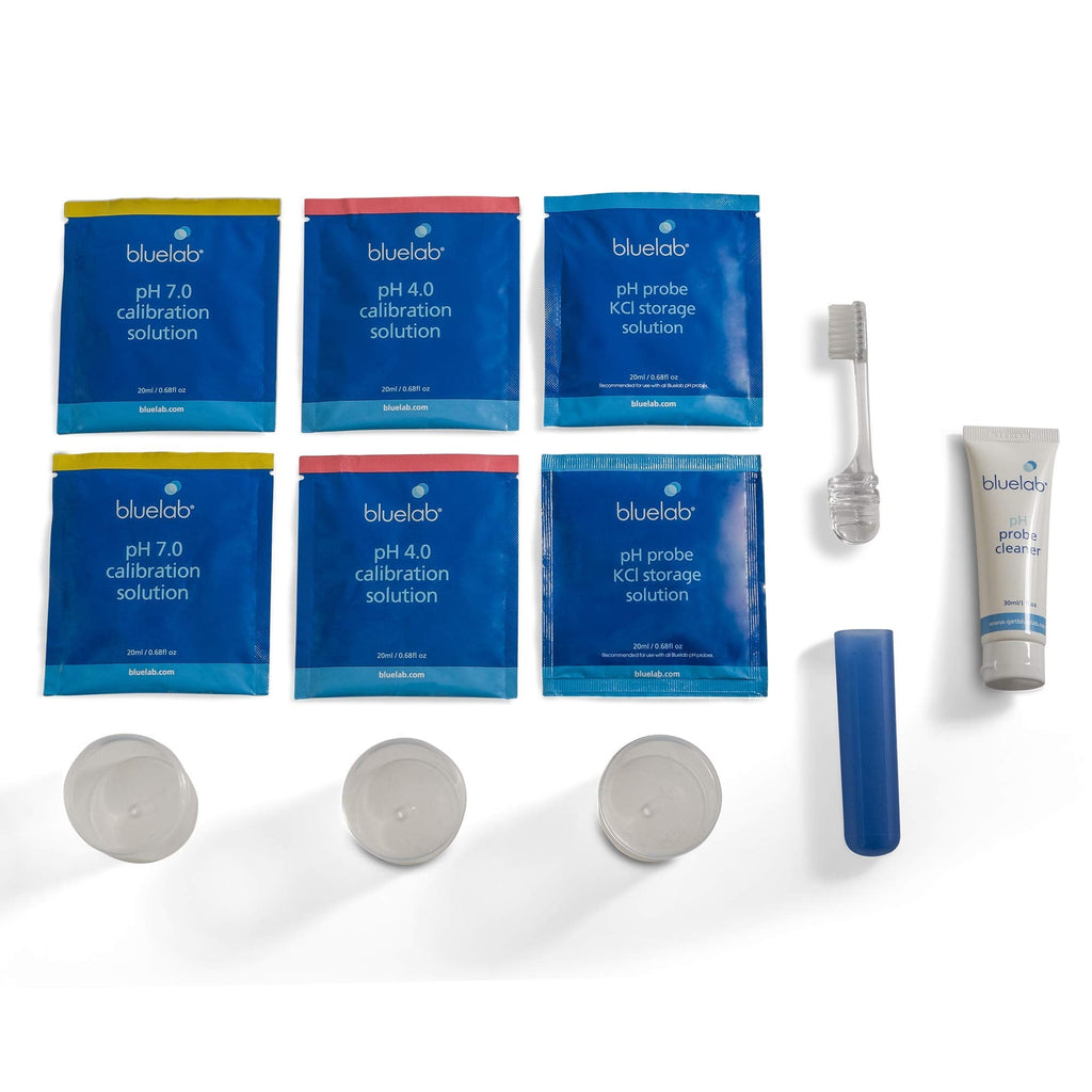 [Australia - AusPower] - Bluelab CAREKITPH pH Probe Care Kit with Calibration Supplies, Storage Solution, and Brush, Used for Pen, Meter, Monitor, Controller and Tools for Hydroponic System and Indoor Plant Grow, Clear 