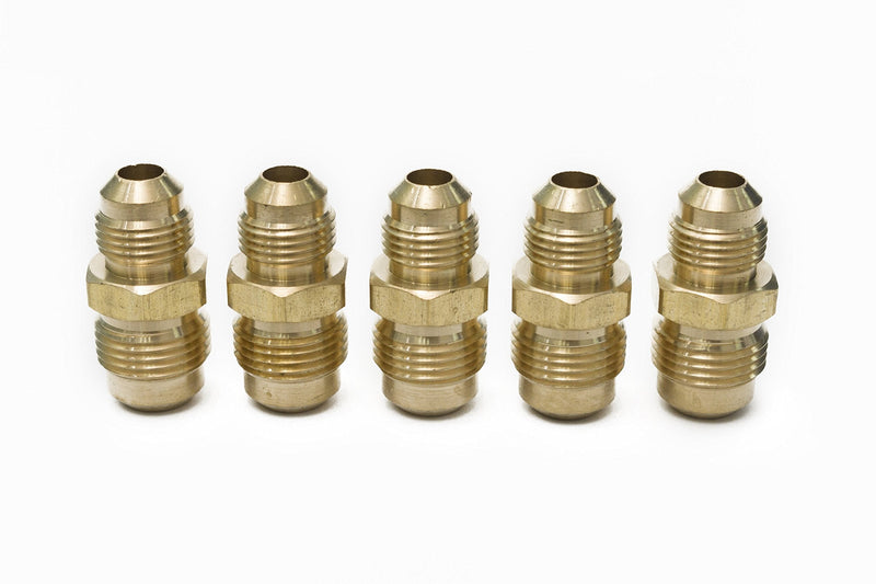 [Australia - AusPower] - LTWFITTING Brass 1/2" OD x 3/8" OD Flare Reducing Union,Brass Flare Tube Fitting(Pack of 5) 