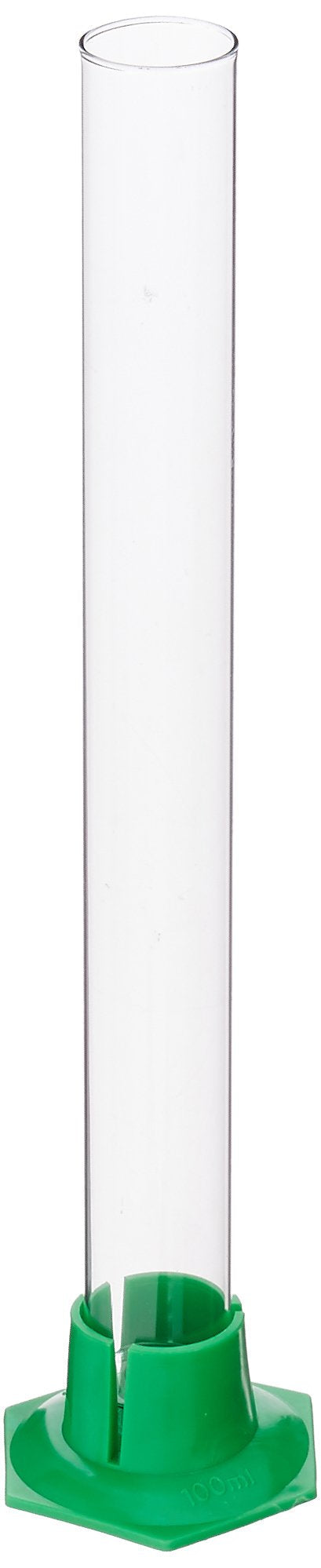[Australia - AusPower] - 1 X Glass Hydrometer Test Jar Green Base/Clear Glass 