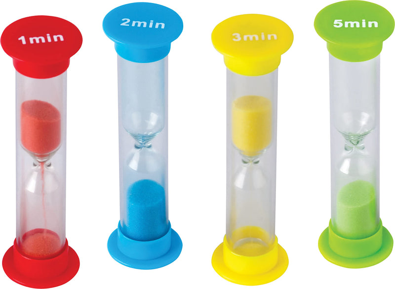 [Australia - AusPower] - Teacher Created Resources Small Sand Timers Combo Pack (20663) Sand Timers Combo 4-Pack 