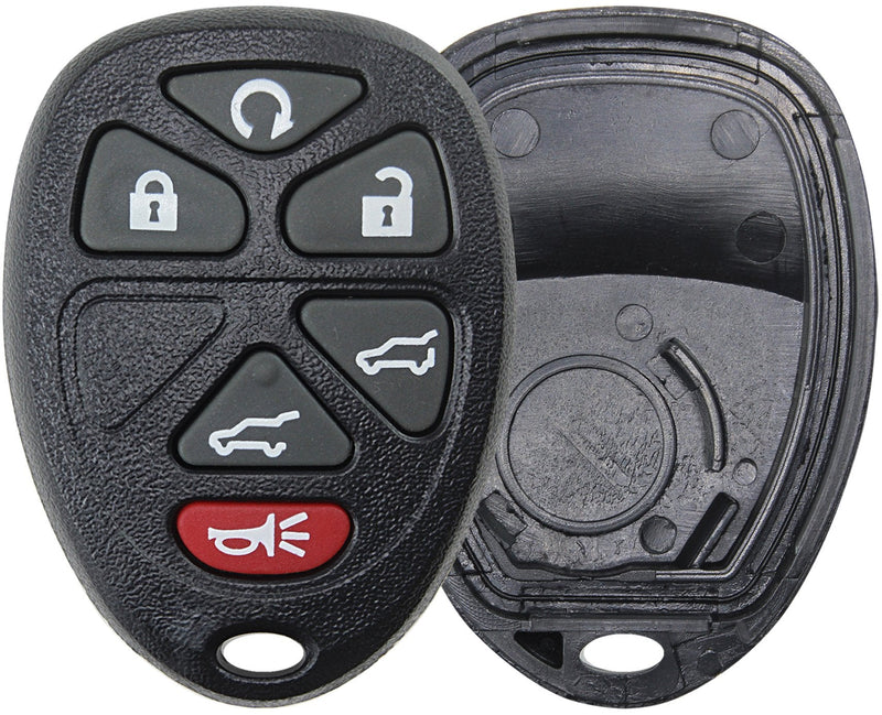 [Australia - AusPower] - KeylessOption Replacement 6 Button Keyless Entry Remote Key Fob Shell Case and Button Pad for OUC60270 black 