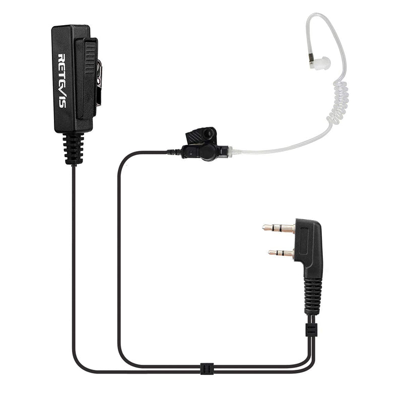 [Australia - AusPower] - Retevis Walkie Talkie Earpiece with Mic Big PTT Headset for Baofeng UV-5R BF-888S UV-82 BF-F8HP UV5RA Retevis RT22 Arcshell AR-5 2 Way Radios (1 Pack) 