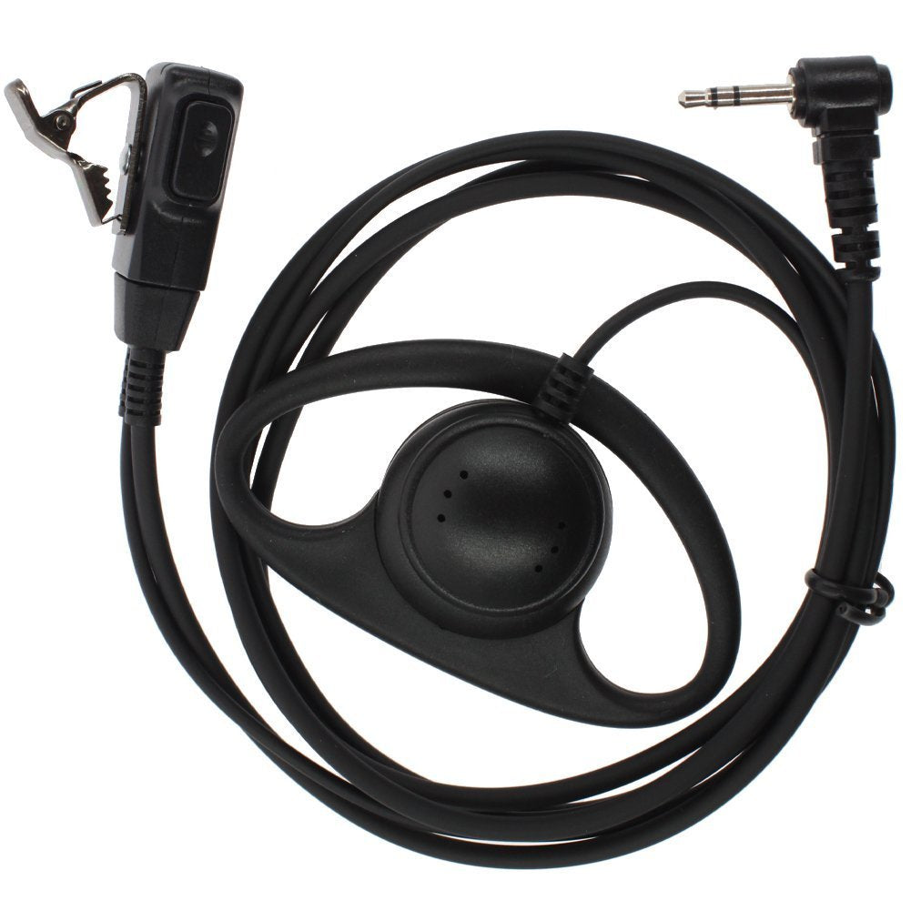 [Australia - AusPower] - Tenq D Shape Earpiece Headset PTT for Motorola Talkabout Cobra Two Way Radio Walkie Talkie 1pin 