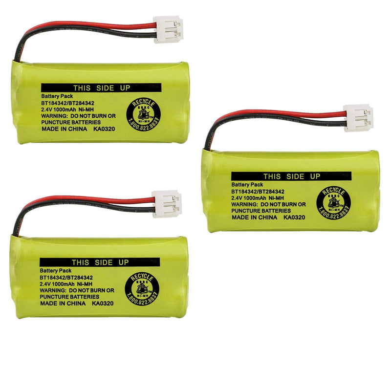 [Australia - AusPower] - Replacement Battery for AT&T BT8001 / BT8000 / BT8300 / BT184342 / BT284342 / 89-1335-00 / 89-1344-01 / BATT-6010 / CPH-515D (3-Pack, Bulk Packaging) 
