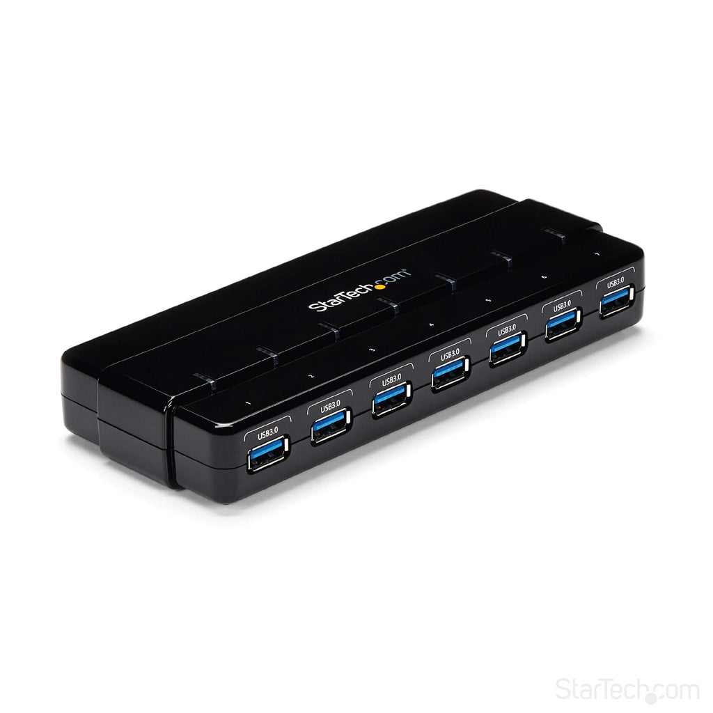 [Australia - AusPower] - StarTech.com 7 Port USB 3.0 Hub – Up To 5 Gbps – 7 x USB – Universal Multi Port USB Extender for Your Desktop – USB Powered (ST7300USB3B) 