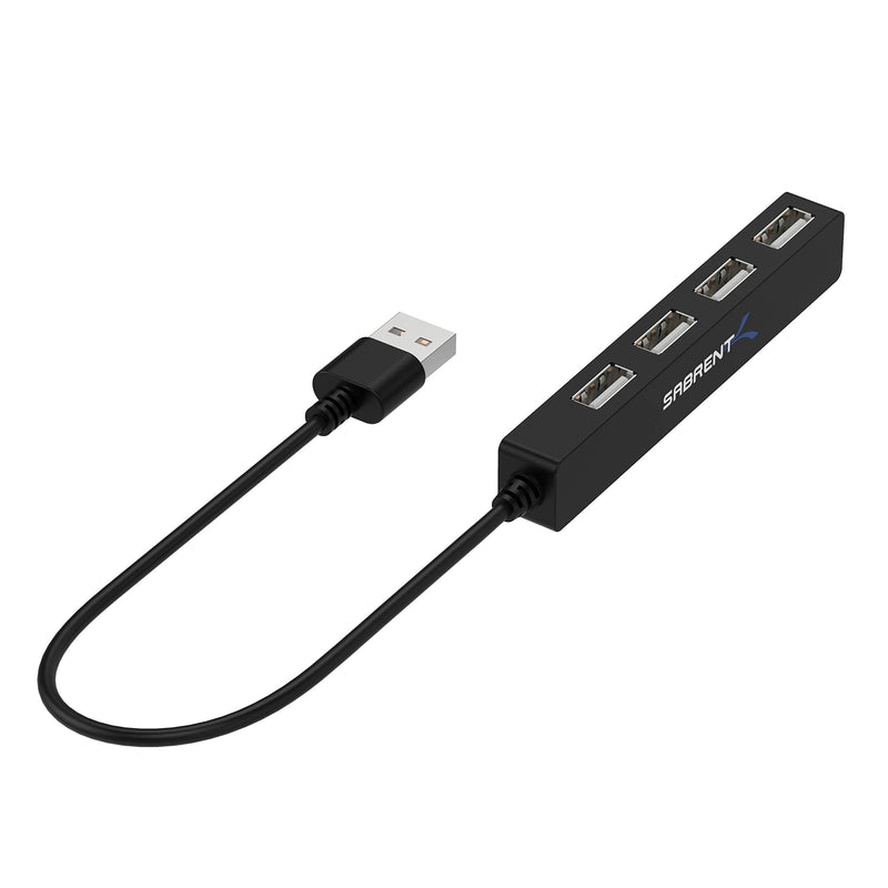 [Australia - AusPower] - SABRENT 4 Port Portable USB 2.0 Hub (9.5" Cable) for Ultra Book, MacBook Air, Windows 8 Tablet PC (HB-MCRM) 4-Port 