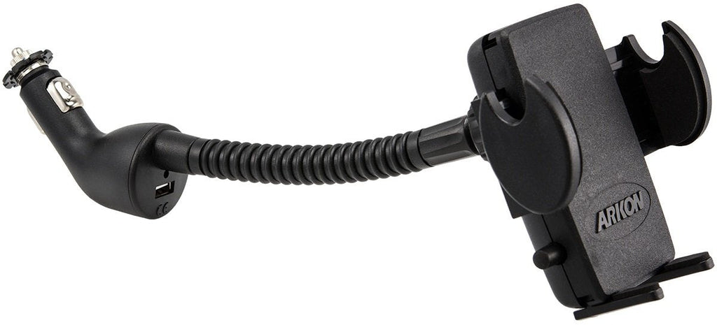 [Australia - AusPower] - Arkon Car Lighter Socket Charging Phone Holder Mount for iPhone 12 11 Pro Max XS XR X Galaxy Note Retail Black 