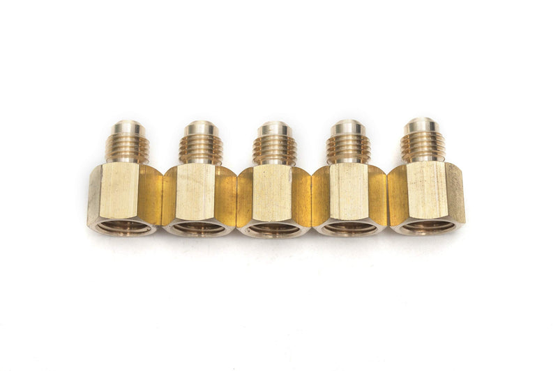 [Australia - AusPower] - LTWFITTING Brass Flare 1/4" OD x 1/4" Female NPT Female Connector Tube Fitting(Pack of 5) 