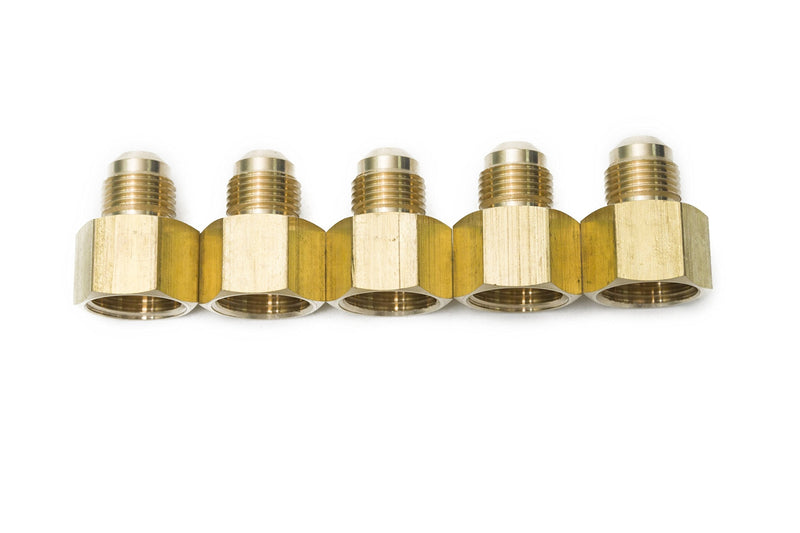 [Australia - AusPower] - LTWFITTING Brass Flare 3/8" OD x 1/2" Female NPT Female Connector Tube Fitting(Pack of 5) 