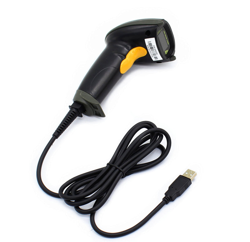 [Australia - AusPower] - WoneNice USB Laser Barcode Scanner Wired Handheld Bar Code Scanner Reader Black 