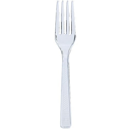 [Australia - AusPower] - Party Dimensions Plastic Party Clear | Pack of 48 Forks, 48 count 