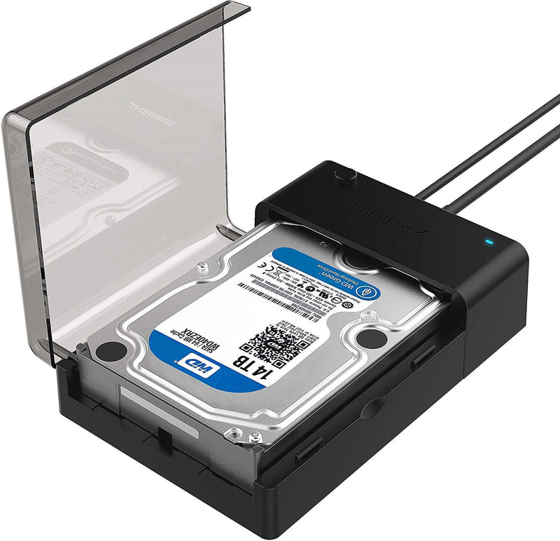 [Australia - AusPower] - SABRENT USB 3.0 to SATA External Hard Drive Lay-Flat Docking Station for 2.5 or 3.5in HDD, SSD [Support UASP and 20TB] (EC-DFLT) ORIGINAL 