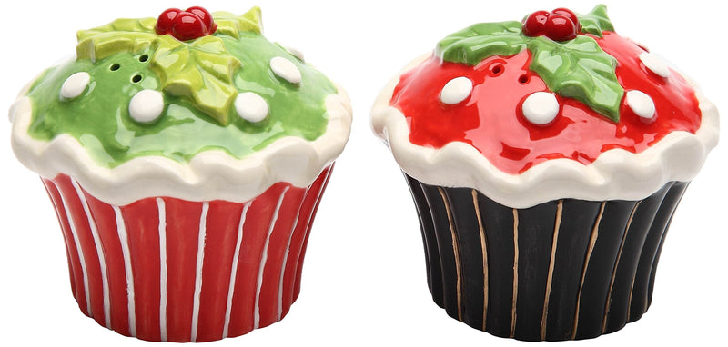 [Australia - AusPower] - Cosmos Gifts Ceramic Seasonal Cupcake Salt and Pepper Set, 2-5/8-Inch 