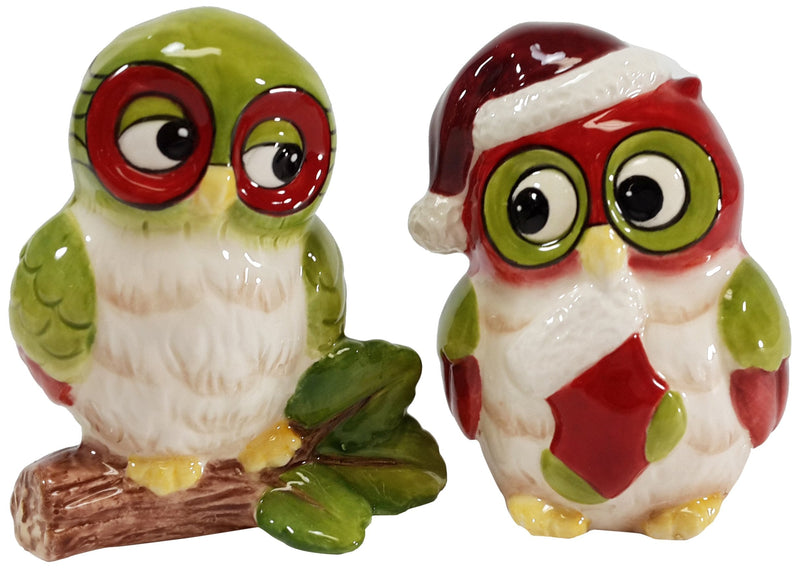 [Australia - AusPower] - Cosmos Gifts Ceramic Seasonal Owl Salt and Pepper Set, 3-Inch 