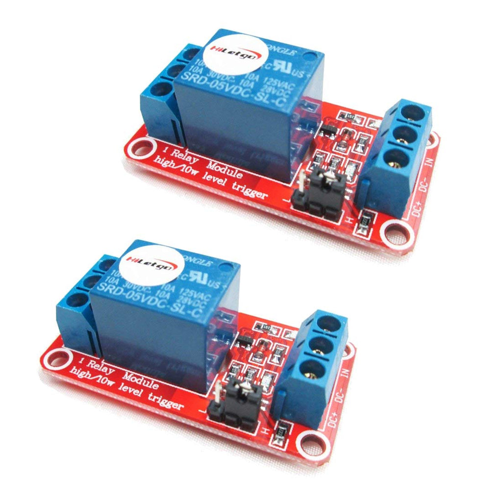 [Australia - AusPower] - HiLetgo 2pcs 5V One Channel Relay Module Relay Switch with OPTO Isolation High Low Level Trigger 