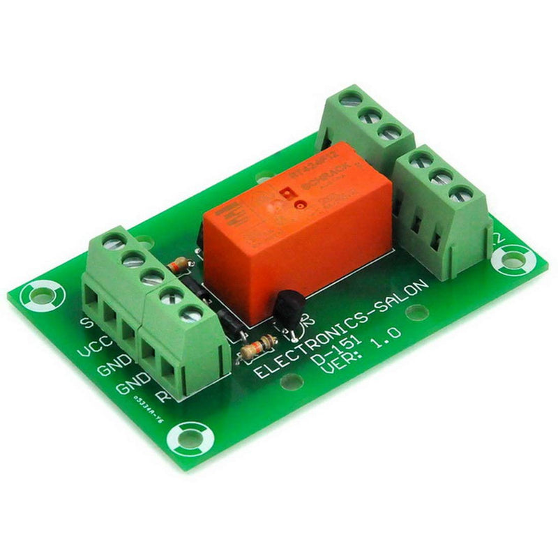 [Australia - AusPower] - ELECTRONICS-SALON Bistable/Latching DPDT 8 Amp Power Relay Module, DC12V Coil, RT424F12 