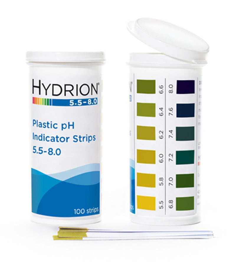 [Australia - AusPower] - Micro Essential Lab 1211U11CS 9700 Urine and Saliva Plastic pH Test Strips, 5.5-8.0 pH (Pack of 6) 