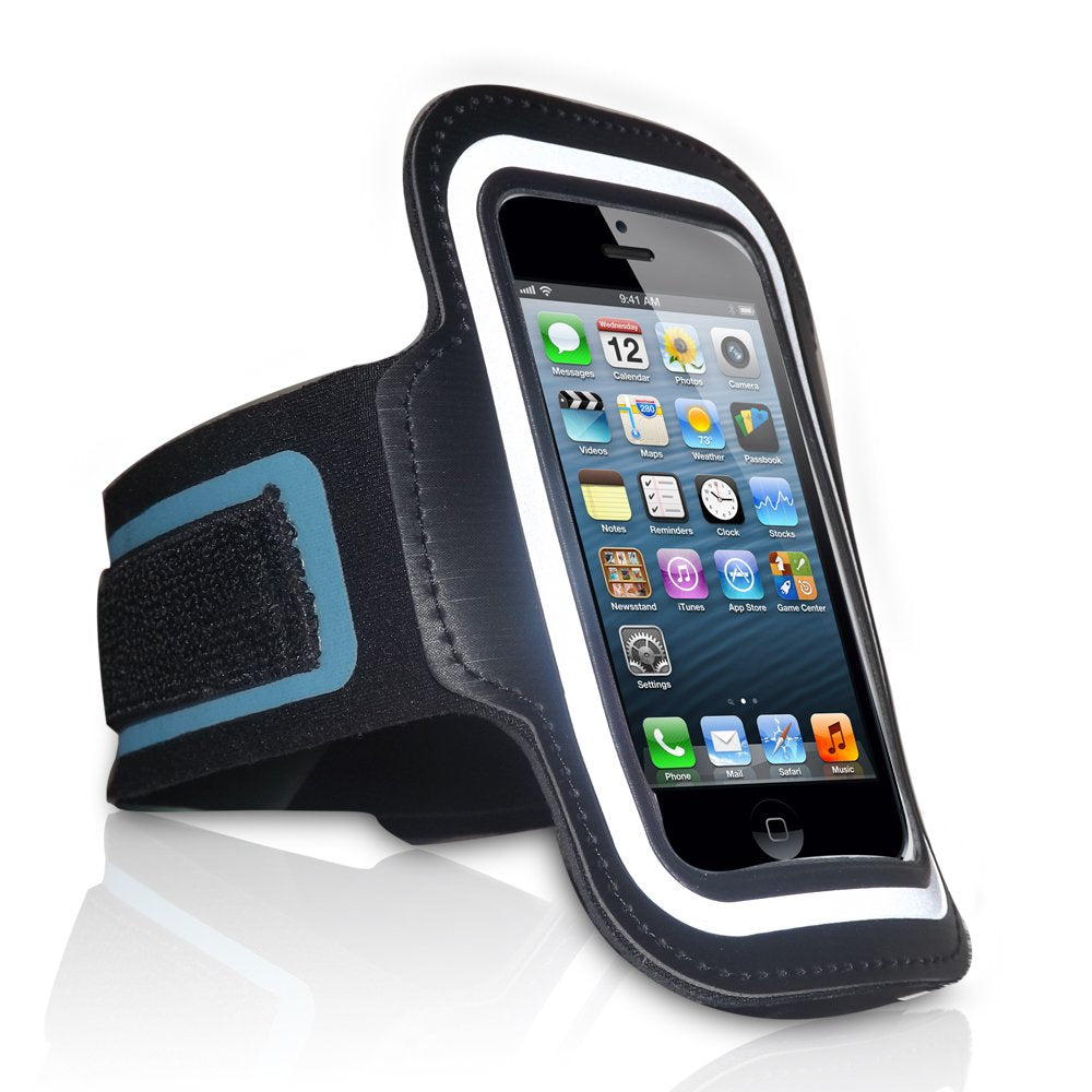 [Australia - AusPower] - iPhone SE Armband for Running, Cycling & Gym Workouts. The Best Fitting Adjustable Arm Band. A Holder of The iPhone 5, 5S, 5C iPhone SE New & iPod Touch (7th Generation) by Apple. Black 
