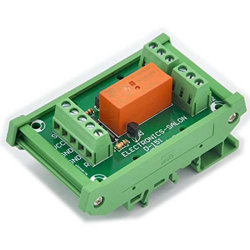 [Australia - AusPower] - ELECTRONICS-SALON Bistable DPDT 8 Amp Relay Module, DC24V Coil, with DIN Rail Carrier Housing 