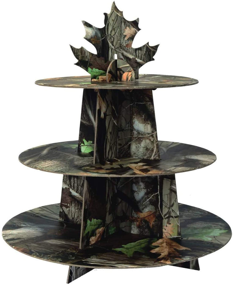 [Australia - AusPower] - Havercamp Next Camo Party Cupcake Stand | 1 Count | Great for Hunter Themed Party, Camouflage Motif, Birthday Event, Graduation Party, Father's Day Celebration 