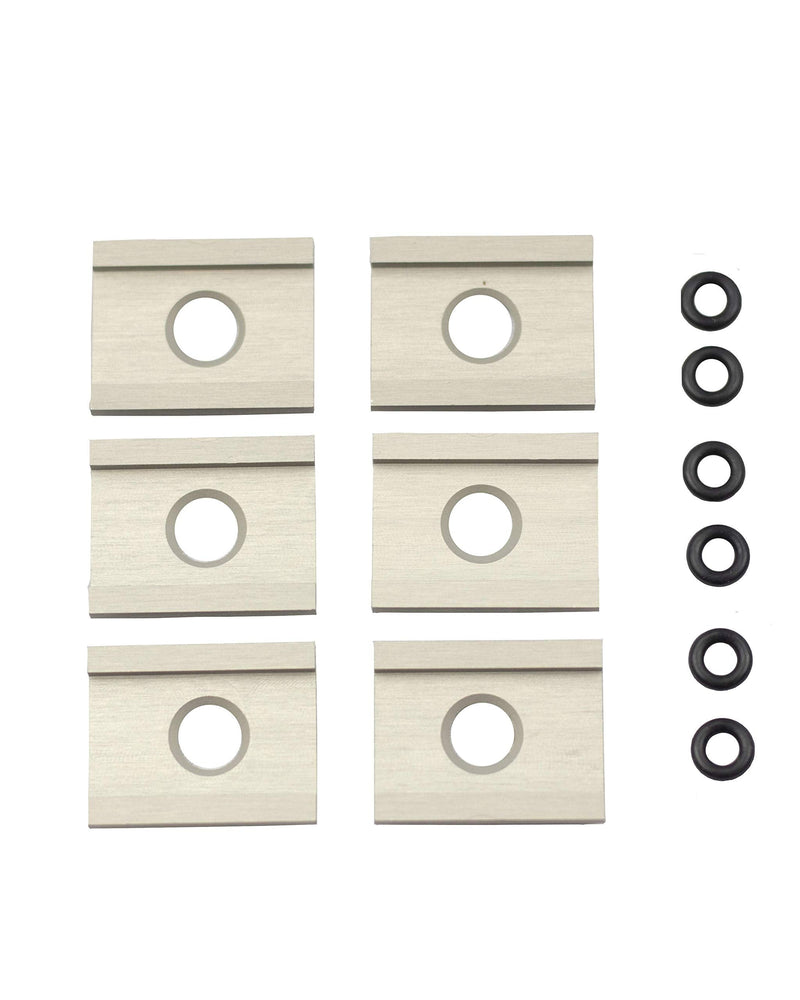[Australia - AusPower] - YakAttack FeelFree UniTrack Aluminum Kayak Adapter, 6 pack, adapter plates only (AAP-1012-6) 