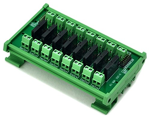 [Australia - AusPower] - Electronics-Salon DIN Rail Mount DC5V 8 Channels DC-AC 2Amp G3MB-202P Solid State Relay SSR Module Board. 