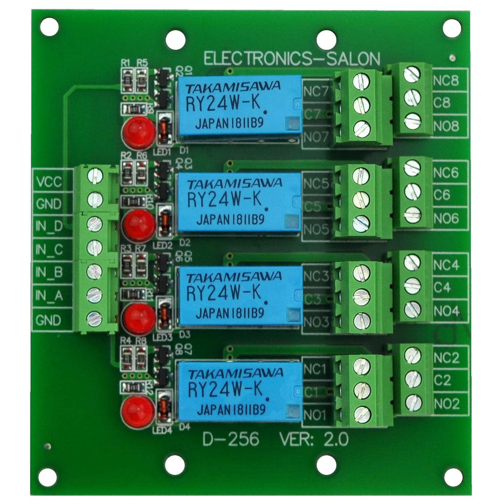 [Australia - AusPower] - Electronics-Salon 4 DPDT Signal Relay Module Board, DC 24V Version, for Arduino Raspberry-Pi 8051 PIC. 