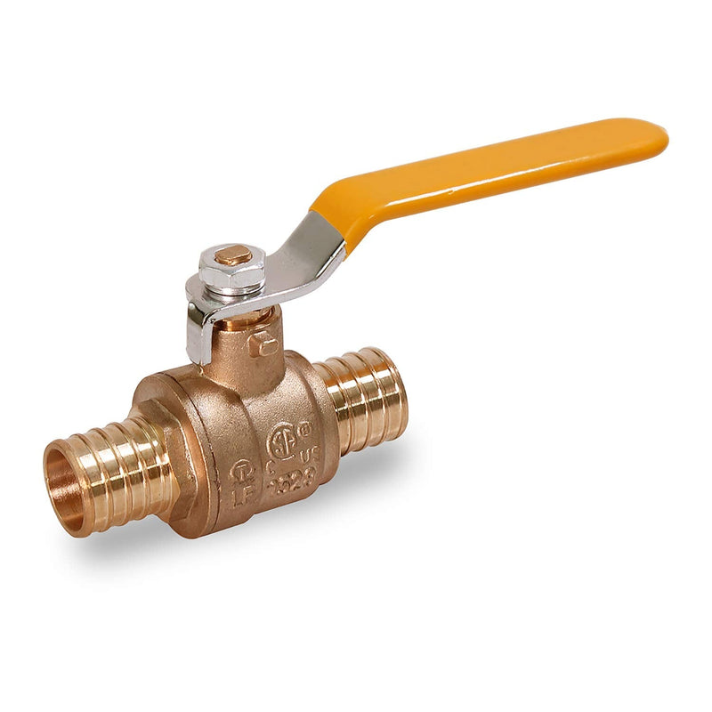 [Australia - AusPower] - MIDLINE VALVE 800Q056 Full Port PEX Ball Valve 3/4 Inch Forged Brass Lead Free, 3/4 3/4 in. 
