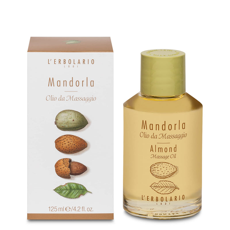 [Australia - AusPower] - L'Erbolario - Almond Massage Oil - Helps Against Fine Lines and Loss of Tone - Perfect for Sensitive Or Delicate Skin - Moisturizing, Nourishing and Toning Properties - Amber Fragrance, 4.2 oz 