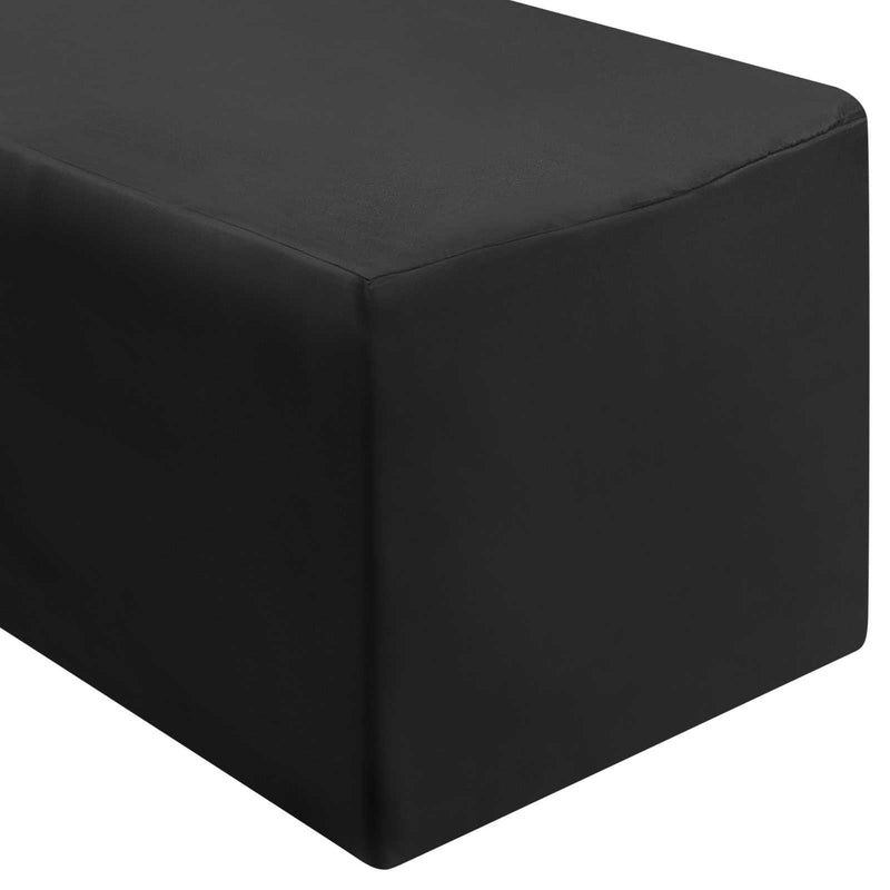 [Australia - AusPower] - Lann's Linens - 4' Premium Fitted Tablecloth for 48" x 24" Rectangular Table - Wedding/Banquet/Trade Show - Polyester Cloth Fabric Cover - Black 24 x 48 inches 