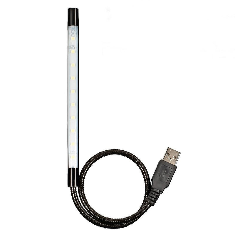[Australia - AusPower] - Mudder Portable USB Flexible Stick Dimmable Touch Switch LED White Light Lamp for Laptop Computer PC (Black) 