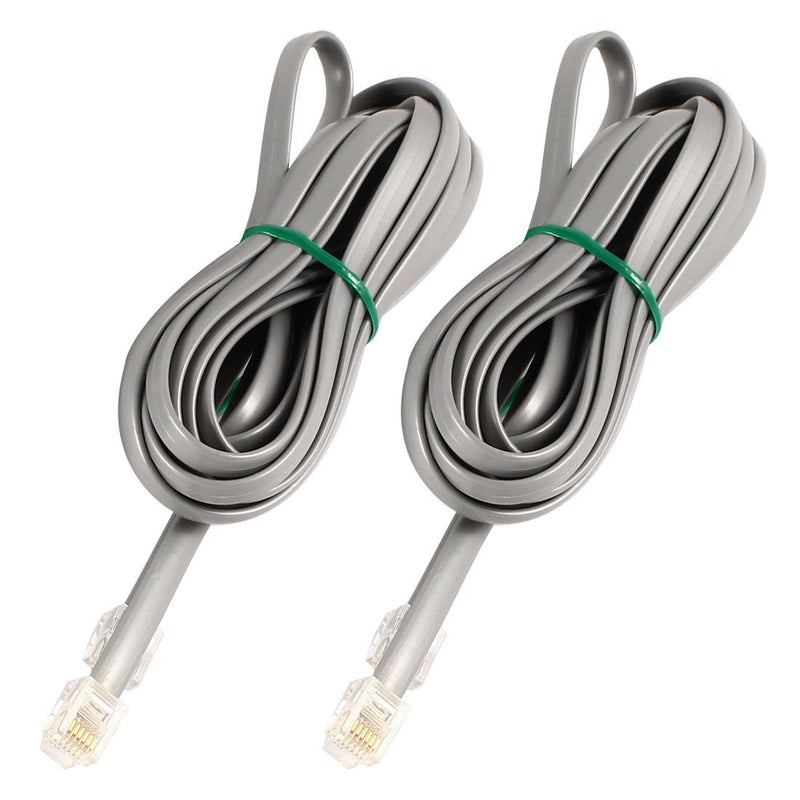 [Australia - AusPower] - uxcell Phone RJ11 6P6C Fax Gold Plated Straight Cable 3Meter 10ft 