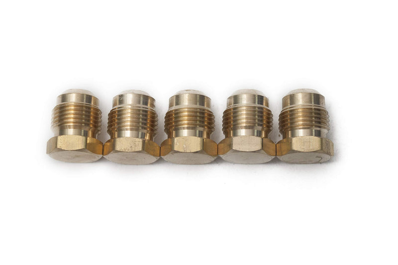 [Australia - AusPower] - LTWFITTING Brass 45 Degree Flare 1/2" OD Plug, Brass Flare Tube Fitting(Pack of 5) 