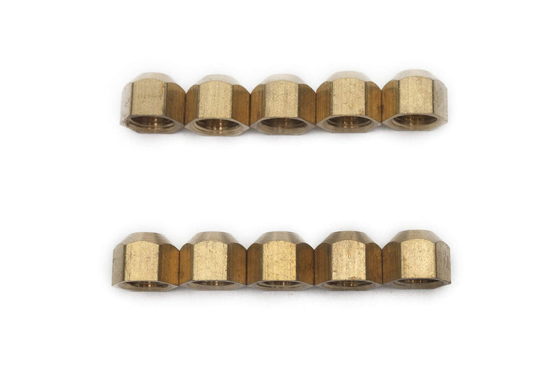 [Australia - AusPower] - LTWFITTING Brass 5/16" OD Flare Cap, Brass Flare Tube Fitting(Pack of 10) 