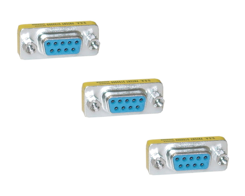 [Australia - AusPower] - Serial Mini Coupler, DB9 Male to DB9 Female - 3 Pack (CNE26542) 