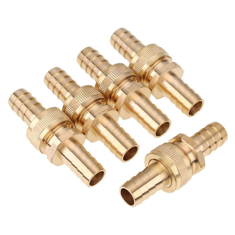 [Australia - AusPower] - LTWFITTING Brass 5/8" Barb x 5/8" Barb Hose Repair/Mender,Garden Hose Fitting(Pack of 5) 
