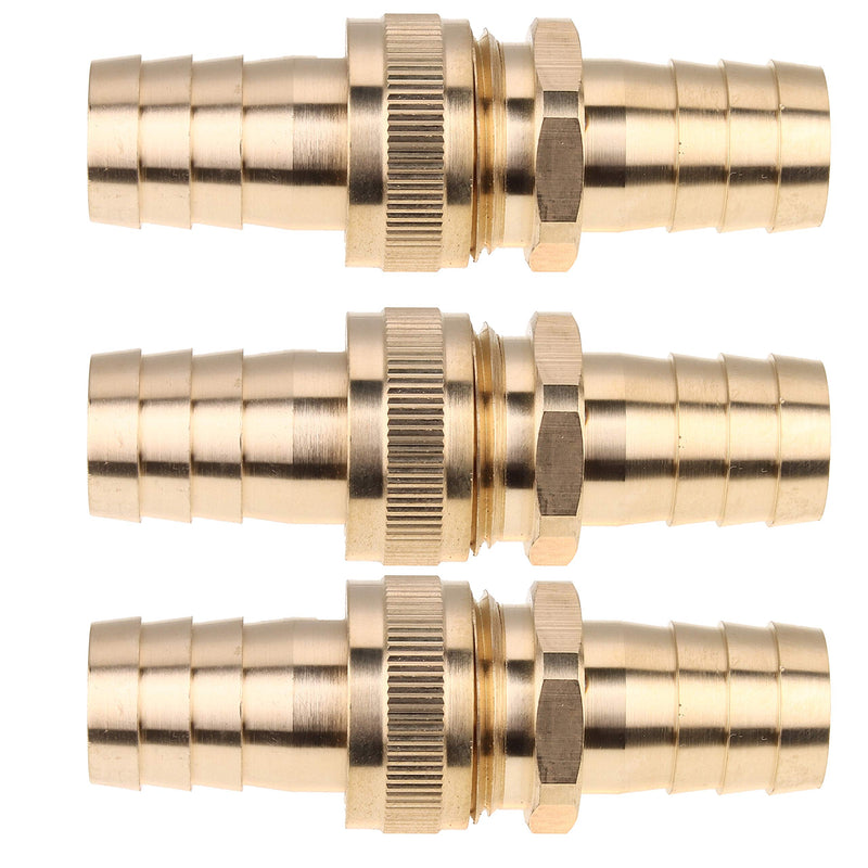 [Australia - AusPower] - LTWFITTING Brass 3/4" Barb x 3/4" Barb Hose Repair/Mender,Garden Hose Fitting(Pack of 3) 