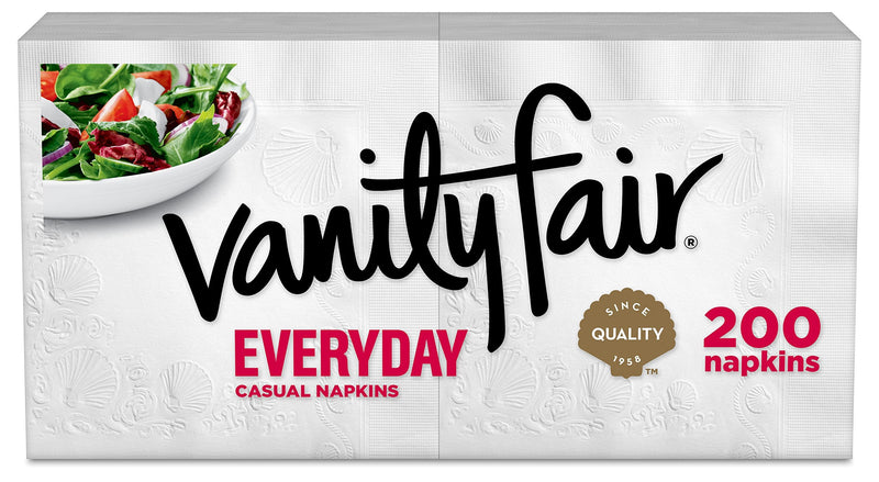 [Australia - AusPower] - Vanity Fair Everyday Napkins, 200 Count (Packaging Design May Vary) 