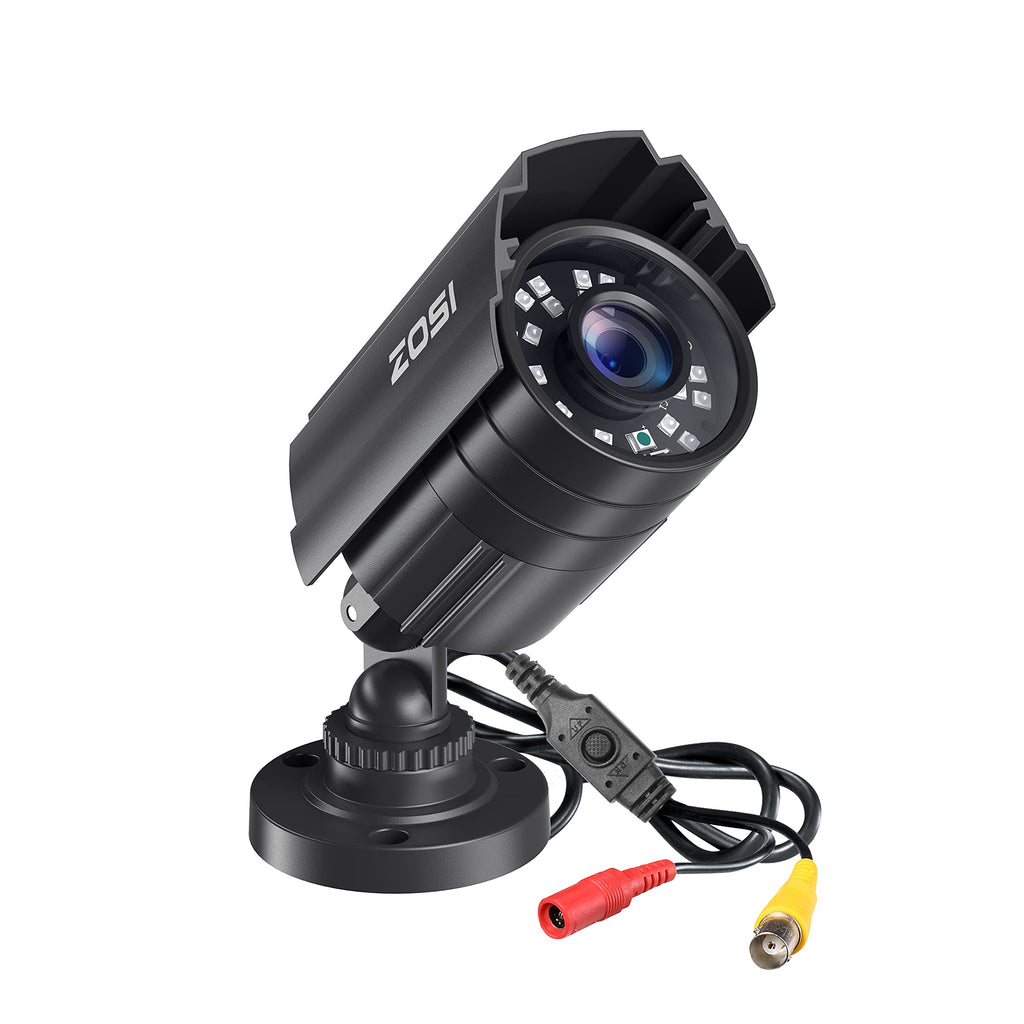 [Australia - AusPower] - ZOSI 2.0MP 1080P HD 1920TVL Security Camera Hybrid 4-in-1 TVI/CVI/AHD/960H CVBS CCTV Camera Outdoor Indoor,80ft IR Night Vision,Weatherproof Bullet Camera For analog Surveillance DVR(Black) Wired Camera 
