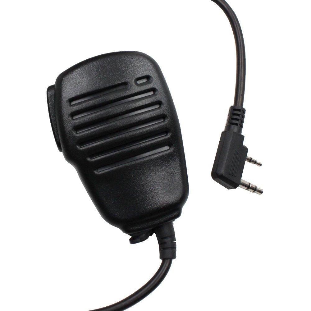 [Australia - AusPower] - Tenq Rainproof 2-pin Shoulder Remote Speaker Mic Microphone PTT for Kenwood Wouxun Puxing Baofeng Two Way Radio 2pin 
