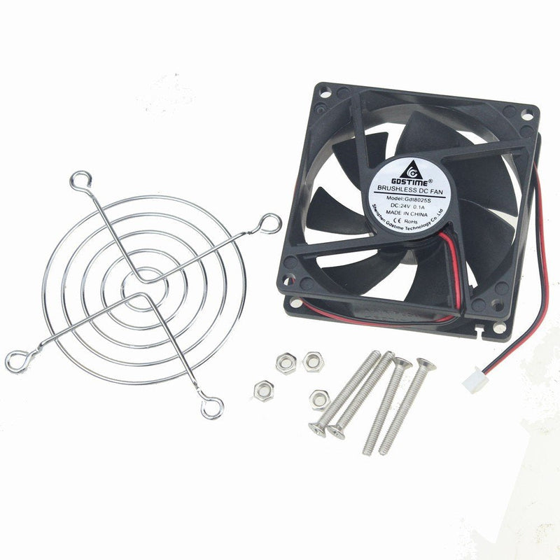 [Australia - AusPower] - GDSTIME 80mm x 80mm x 25mm 24V Brushless DC Cooling Fan 