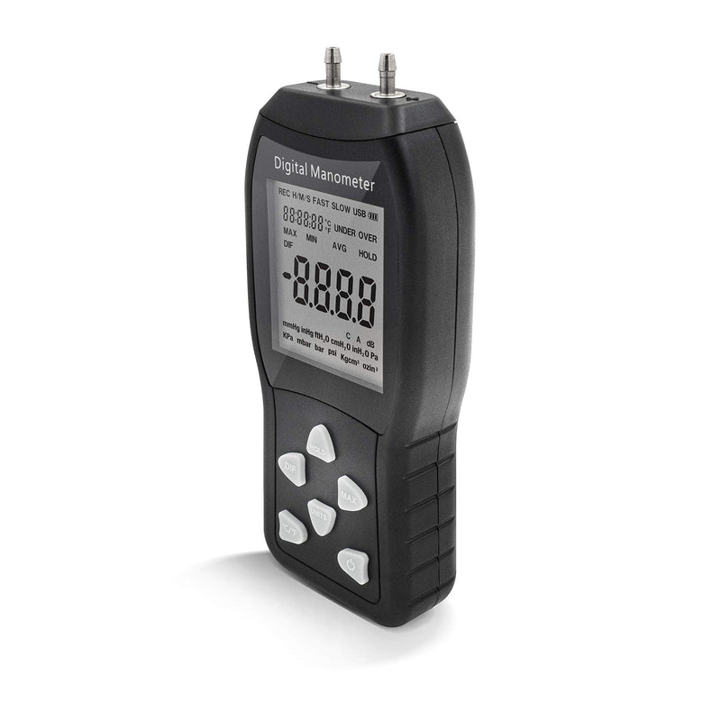 [Australia - AusPower] - PerfectPrime AR1890 Professional Digital Air Pressure Meter & Manometer to Measure Gauge & Differential Pressure ±13.79kPa / ±2 psi / ±55.4 H2O 